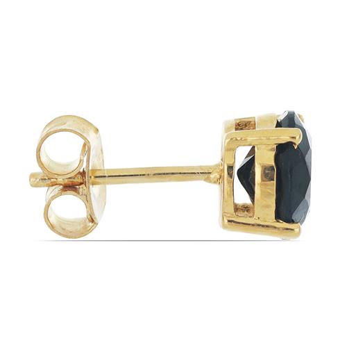 BUY NATURAL BLACK ONYX GEMSTONE EARRINGS IN 925 STERLING SILVER